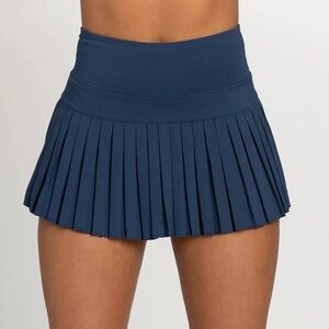 Goldhinge Navy Pleated Skirt